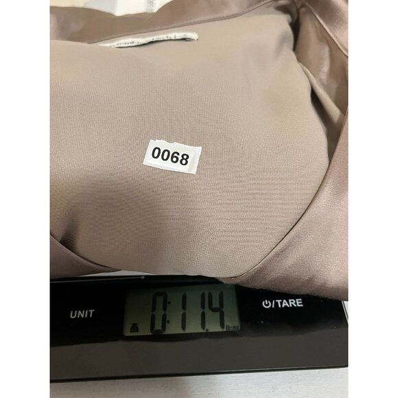 Abercrombie Fitch Satin Wrap Mini Dress Sz S Quiet Luxury Model Off-Duty Holiday - Picture 9 of 9